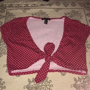 Forever 21 tie front crop top